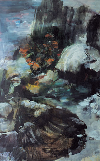 Fungal land VII oil on canvas 240x150cm 2006